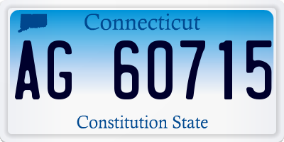 CT license plate AG60715