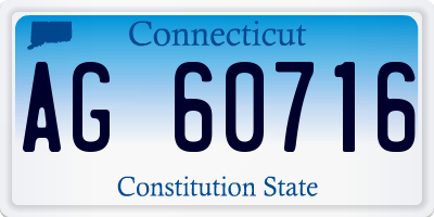 CT license plate AG60716