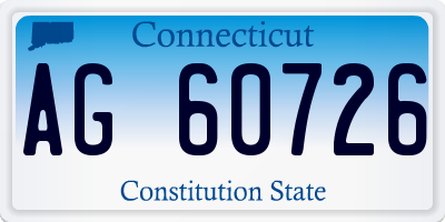 CT license plate AG60726