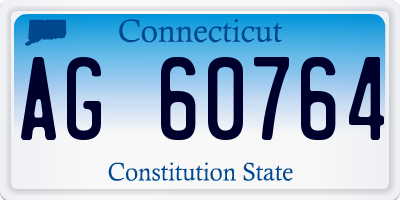 CT license plate AG60764