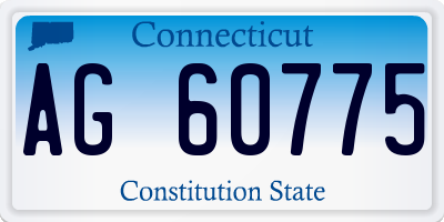 CT license plate AG60775