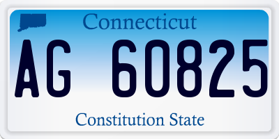 CT license plate AG60825