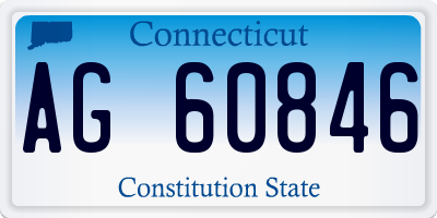 CT license plate AG60846