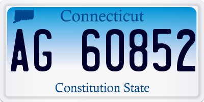 CT license plate AG60852