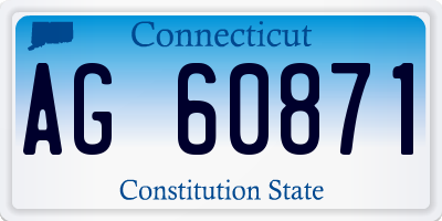 CT license plate AG60871