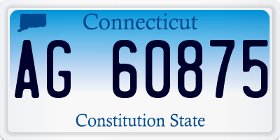 CT license plate AG60875