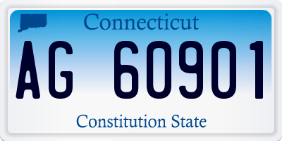 CT license plate AG60901