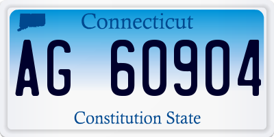 CT license plate AG60904