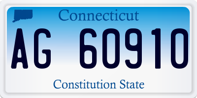 CT license plate AG60910