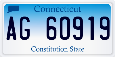 CT license plate AG60919