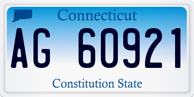 CT license plate AG60921