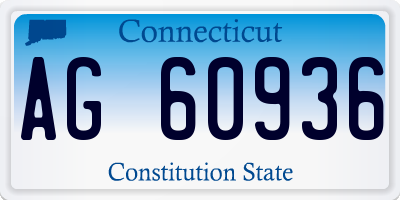 CT license plate AG60936