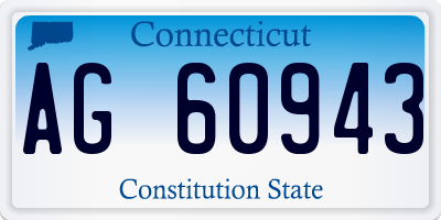 CT license plate AG60943