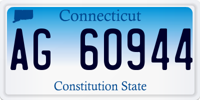 CT license plate AG60944