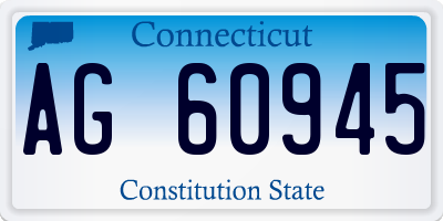 CT license plate AG60945