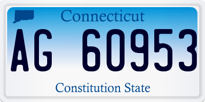 CT license plate AG60953