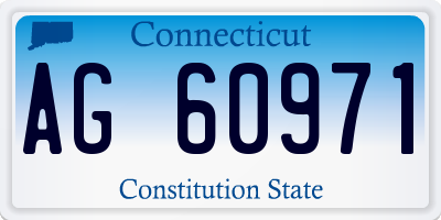 CT license plate AG60971