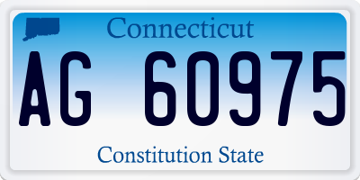 CT license plate AG60975