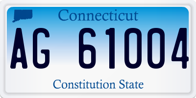 CT license plate AG61004