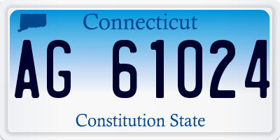 CT license plate AG61024