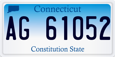 CT license plate AG61052