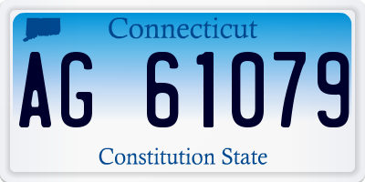 CT license plate AG61079