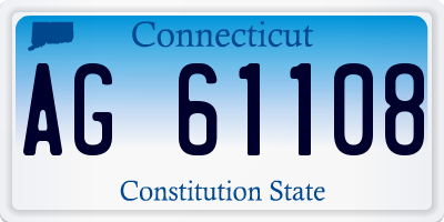 CT license plate AG61108