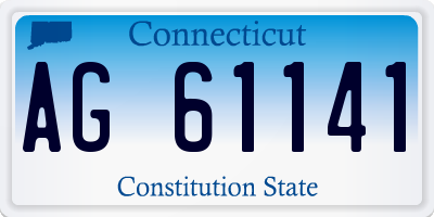 CT license plate AG61141