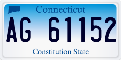 CT license plate AG61152