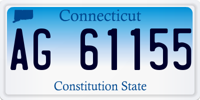 CT license plate AG61155