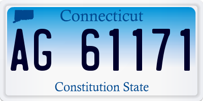CT license plate AG61171