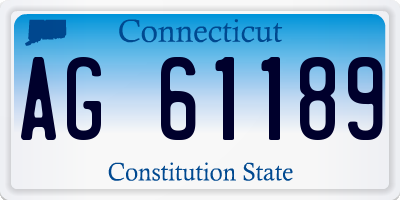 CT license plate AG61189