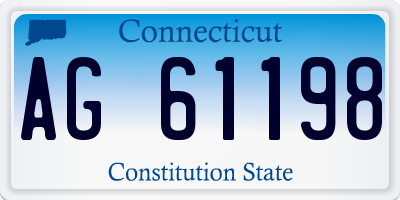 CT license plate AG61198