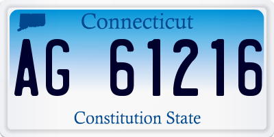 CT license plate AG61216