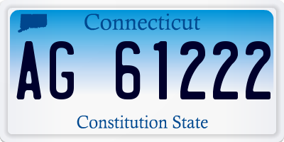CT license plate AG61222