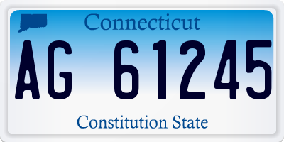 CT license plate AG61245