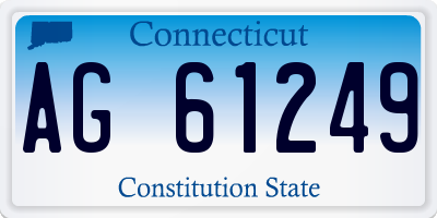 CT license plate AG61249