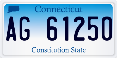 CT license plate AG61250