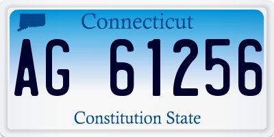CT license plate AG61256