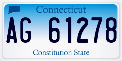 CT license plate AG61278