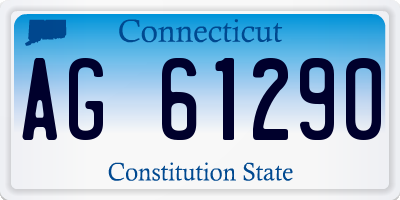 CT license plate AG61290