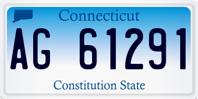 CT license plate AG61291