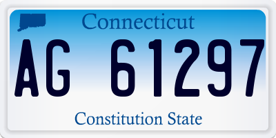 CT license plate AG61297