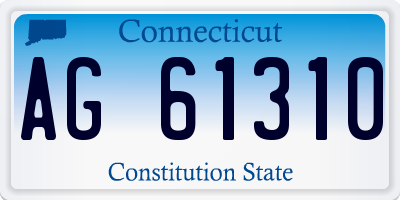 CT license plate AG61310