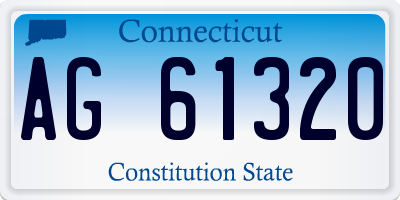 CT license plate AG61320