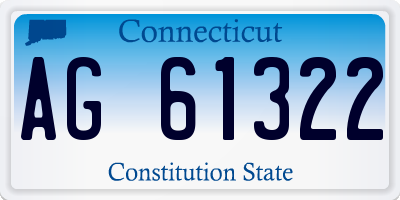 CT license plate AG61322