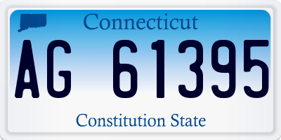CT license plate AG61395