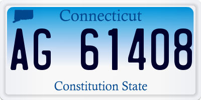 CT license plate AG61408