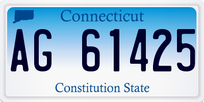 CT license plate AG61425
