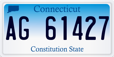 CT license plate AG61427